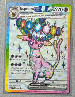 Pokemon Prismatic Evolutions Espeon ex 175 SVP175 Figure Collection Promo 16 - Image 1