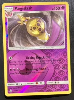 Aegislash 49/131 Pokemon Forbidden Light Reverse Holo Rare TCG LP - Image 1
