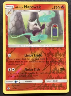 Alolan Marowak 12/131 Pokemon Forbidden Light Reverse Holo Rare TCG LP - Image 1