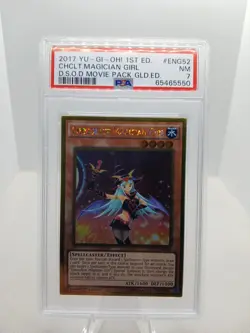 YUGIOH PSA 7 NM SLAB LOT X4 FOIL 1ST DARK MAGICIAN GIRL CHOCOLATE YGLD DSOD - Image 3