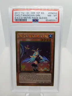 YUGIOH PSA SLAB LOT X4 FOIL 1ST DARK MAGICIAN CHOCOLATE GIRL DSOD MEGA TINS - Image 3