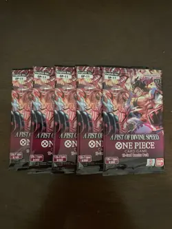 One Piece A Fist Of Divine Speed OP-11 Five 5 Booster Packs Lot English - Image 1