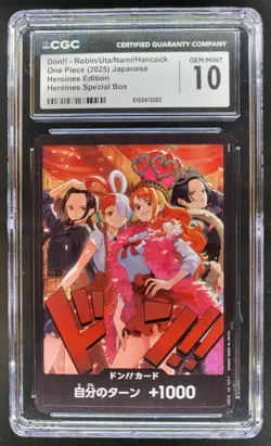 2025 ONE PIECE CCG JAPANESE DON!! ROBIN UTA NAMI HANCOCK SPECIAL CGC 10 B PT - Image 1