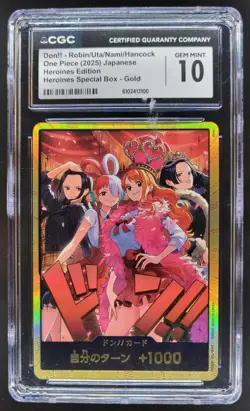 2025 ONE PIECE JAPANESE DON!! ROBIN UTA NAMI HANCOCK SPECIAL GOLD CGC 10 B PT - Image 1