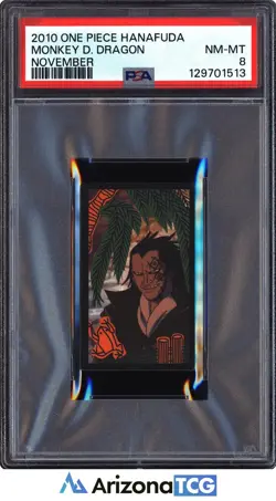 One Piece 2010 Monkey D. Dragon November One Piece Hanafuda PSA 8 - Image 1