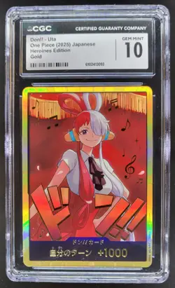 2025 ONE PIECE CCG JAPANESE DON!! UTA GOLD HEROINES EDITION CGC 10 B PT - Image 1