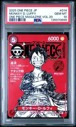 Monkey D Luffy One Piece Mag Vol. 20 Promo #ST21-014 Japan PSA 10 GEM MT - Image 1