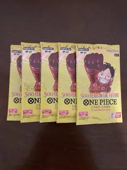 One Piece 500 Years In The Future OP-07 Five 5 Booster Packs Lot English - Image 1