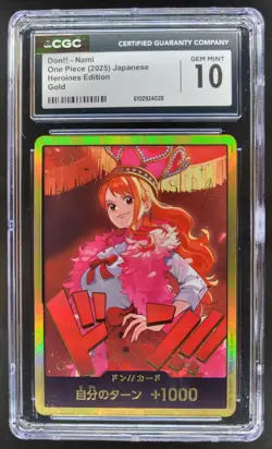 2025 ONE PIECE CCG JAPANESE DON!! NAMI GOLD HEROINES EDITION CGC 10 B PT - Image 1