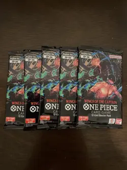 One Piece Wings Of The Captain OP-06 Five 5 Booster Packs Lot English - Image 1