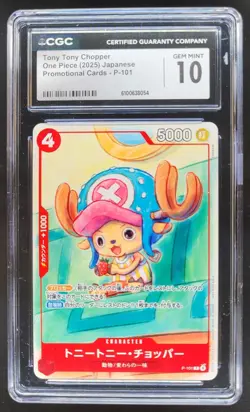 2025 ONE PIECE CCG JAPANESE TONY TONY CHOPPER PROMO P-101 CGC 10 B PT - Image 1