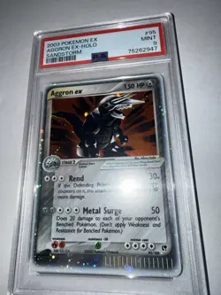 Pokemon TCG Aggron EX Sandstorm 95 Holo Holo Rare Card PSA 9 Mint 2003 Vintage - Image 4
