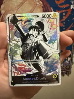 Bandai One Piece Card Game Monkey.D.Luffy Leader ST29-001 Parallel Foil - Image 1