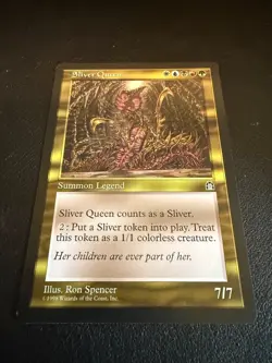 MTG STRONGHOLD 1x NM/M Sliver Queen Magic the Gathering Card Token Into Play 7/7 - Image 4
