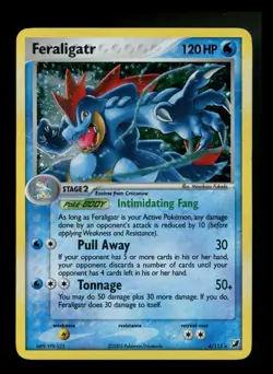 Feraligatr 4/115 EX Unseen Forces 2005 Holo Rare Pokemon Card TCG - Image 1