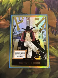 DON!! Card Gold Frame Mihawk OP14 ONE PIECE NM English the azure sea’s seven - Image 1