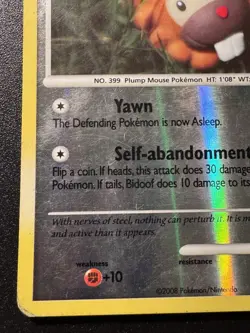 Bidoof 54/100 D&P Stormfront Pokemon Card Reverse Holo Foil Rare HP - Image 5