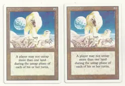 MTG REVISED: 2x NM-/LP Winter Orb Magic the Gathering Cards Cannot Untap +1 Land - Image 1