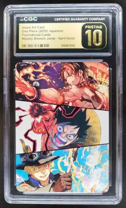 2025 ONE PIECE CCG JAPANESE INSERT ART CARD PROMO CGC 10 PRISTINE B PT - Image 1
