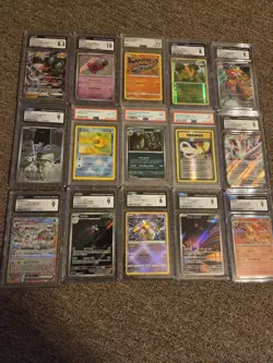 Graded Pokemon Card lot 15 graded cards, PSA, CGC Modern and Vintage - Image 1