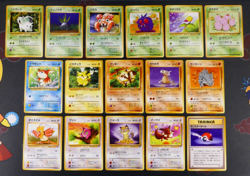 HP Japanese COMPLETE Pokemon JUNGLE Set 16-Card COMMON Non-Holo 64 - Image 1