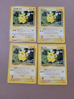 Lot Of 4 Jungle Pikachu Cards 60/64 - Image 1