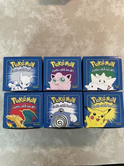 Pokemon 23k Burger King Gold Plated Trading Card Set Blue Box Lot Of 6 - Image 1