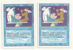 MTG REVISED: 2x NM- & LP Stasis Magic the Gathering Cards Do Not Get Untap Phase - Image 1