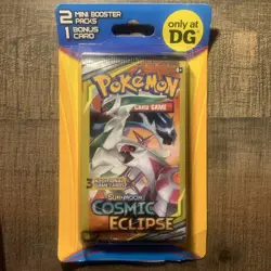 Pokemon TCG Sun & Moon Cosmic Eclipse 2 Booster Packs With 1 Bonus Card - Image 1