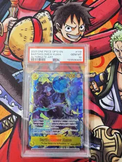 Bartholomew Kuma OP12-119 Alt Art PSA10 One Piece Trading Card English GEM MINT - Image 1