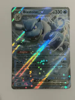 Blastoise EX 009/165 SV2A 151 Double Rare Pokemon TCG Card English - Image 1