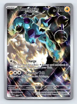2025 Pokemon THUNDURUS 209 Scarlet & Violet Promo Cards Holo Black Star Promo - Image 1