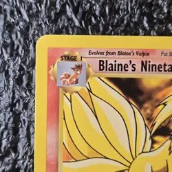 Blaine’s Ninetales 21/132 Gym Challenge Unlimited Pokemon Card LP-MP - Image 4