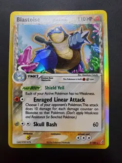 Pokemon TCG Blastoise EX Crystal Guardians Holo Rare Card 2/100 Delta Species - Image 4
