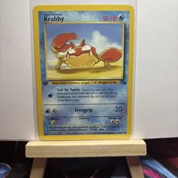 Krabby - 51/62 - 1st Edition - Fossil Set - Pokemon Card - NM - Image 1