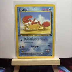 Krabby - 51/62 - 1st Edition - Fossil Set - Pokemon Card - NM - Image 2