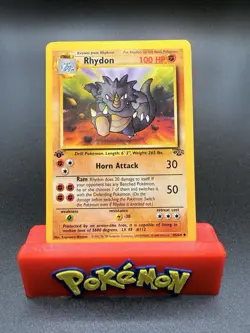 1st Edition Rhydon 45/64 Jungle Set Rare Vintage 1999 Pokemon Card - NM - Image 1
