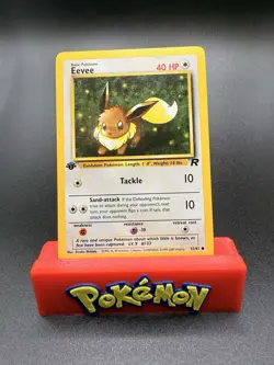 Pokemon Card Eevee 55/82 1st Edition Team Rocket Set WOTC Near Mint - Image 1