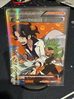 Pokemon TCG Professor Sycamore Steam Siege Full Art Ultra Rare Card 114/114 NM - Image 1