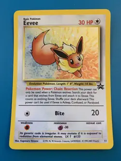 Eevee #11 Black Star Promo Holo Rare Vintage Pokemon Card - NM - Image 1