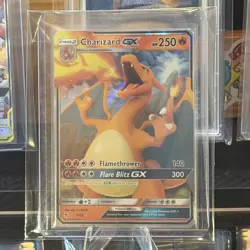Pokemon TCG Charizard GX Hidden Fates Holo Card 9/68 Mint Condition - Image 1