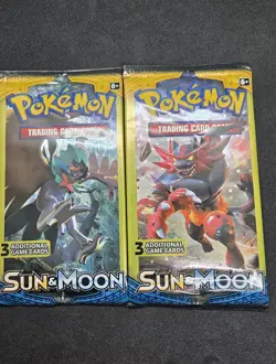 Pokemon Sun & Moon Booster Packs x2 - 3 Cards Each - Image 1