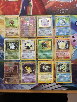Vintage Pokemon Card Lot WOTC Holo Shadowless Etc Mew Blastoise Snorlax Fire - Image 1