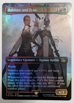 Balthier and Fran (0319) Borderless, Final Fantasy FIN, Magic MtG, Foil - NM! - Image 1