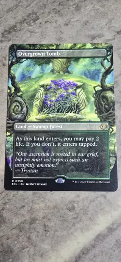 Overgrown Tomb (Borderless) Lorwyn Eclipsed Regular Land Swamp Forest MTG NM - Image 1