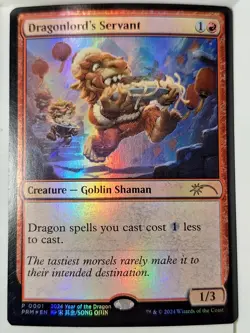 Dragonlord's Servant - FOIL -Year of the Dragon Promo - Magic the Gathering MTG - Image 1