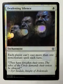 Magic the Gathering Deafening Silence Throne of Eldraine Mint FOIL - Image 1