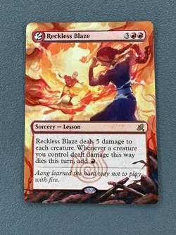Reckless Blaze MTG Avatar: The Last Airbender Eternal Hand Painted Altered Art v - Image 1