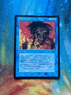 Force of Will, Alliances, MTG Singles, Played Condition - top edge scuffed - Image 1