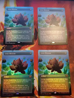Mtg Lotus Blossom (Borderless) Dominaria Remastered Foil X 4 - Image 1